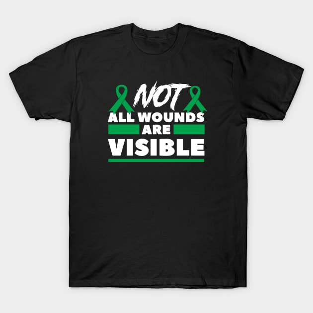 Funny Mental Health Awarenes ,Not All Wounds Are Visible ,Cool Mental Health Awarenes T-Shirt by PhiloArt